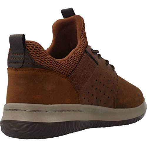 Detalle de Skechers Men's Delson Axton Trainer, Brown, UK 10