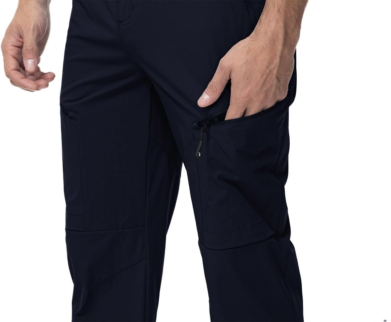 Detalle 1 de YSENTO Men's Cargo Hiking Pants with Stretch, Quick-Dry Fabric and 5 Zipper Pockets