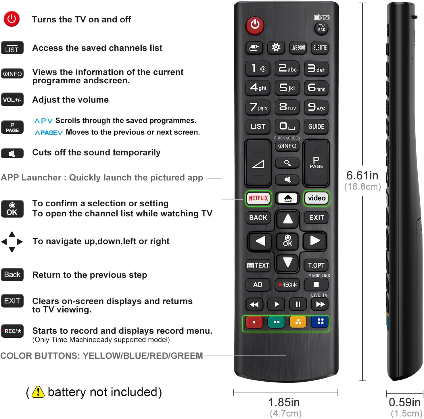 Thumbnail 6 de OMAIC LG TV remote replacement 3 pack