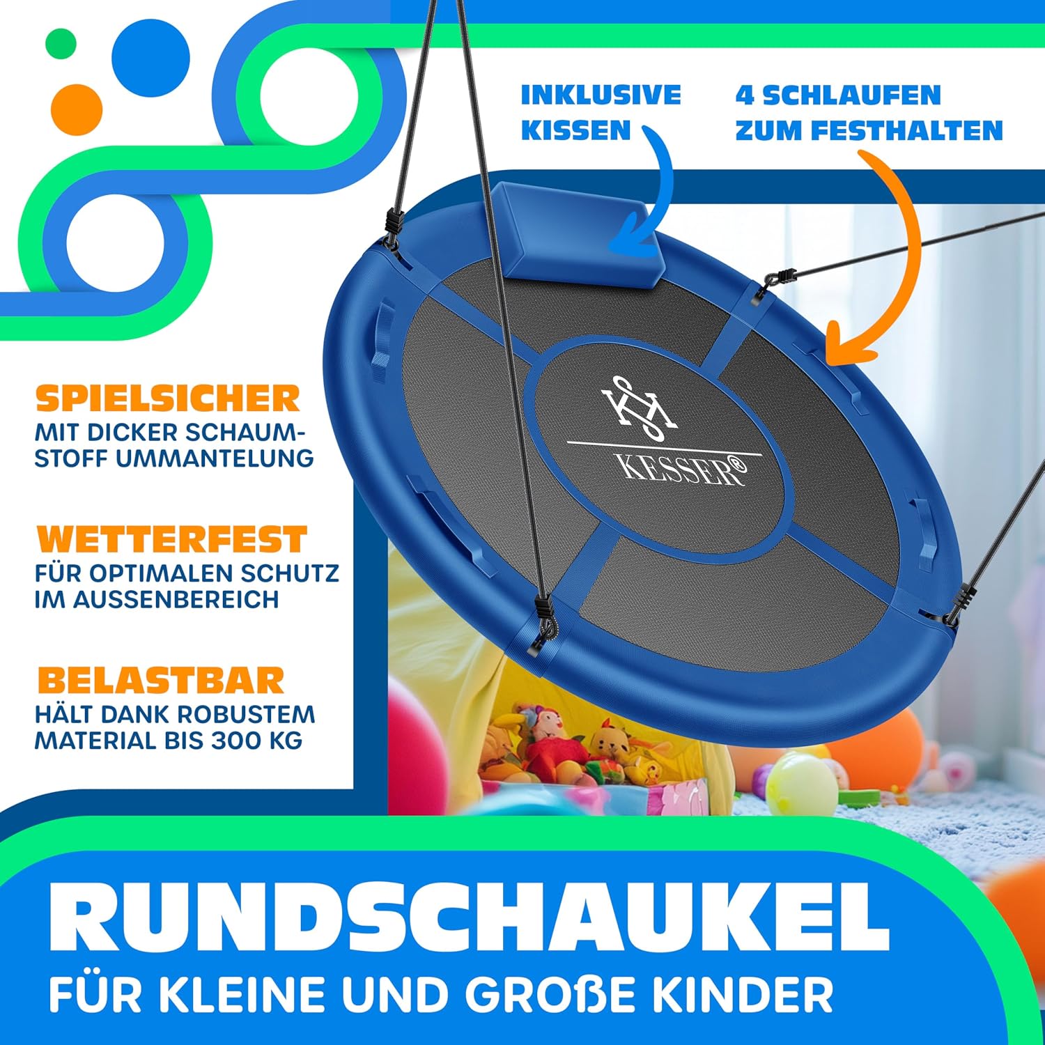 Thumbnail 1 de KESSER Nestschaukel Tellerschaukel Ø 100cm