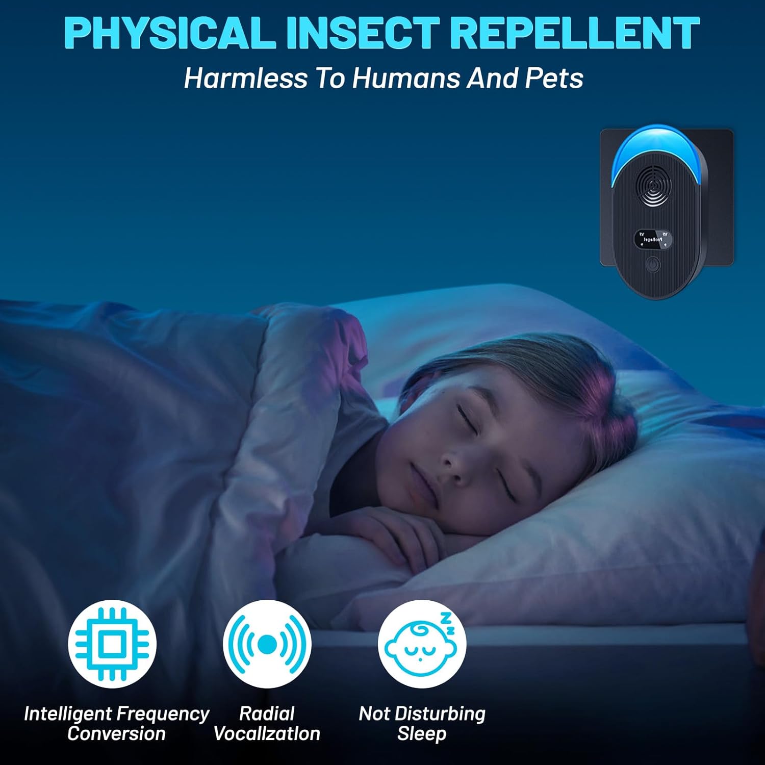 Detalle de Ultrasonic Pest Repeller 4 Pack 1600 sq ft