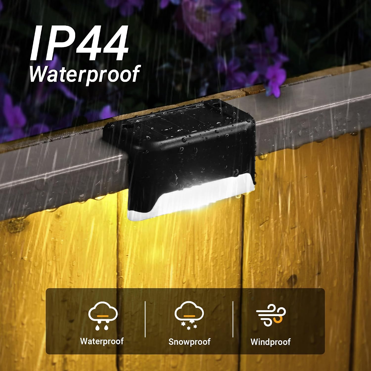 Detalle 1 de Solpex Solar Deck Lights 8-Pack for Outdoor Steps 🟢