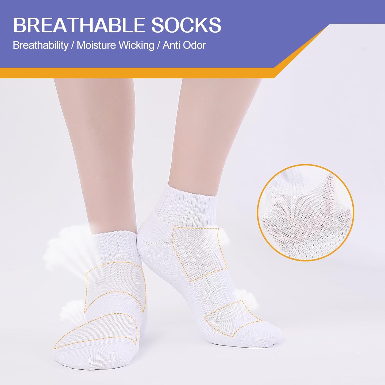 Thumbnail 3 de Stoeury Sports Ankle Socks 4 Pairs