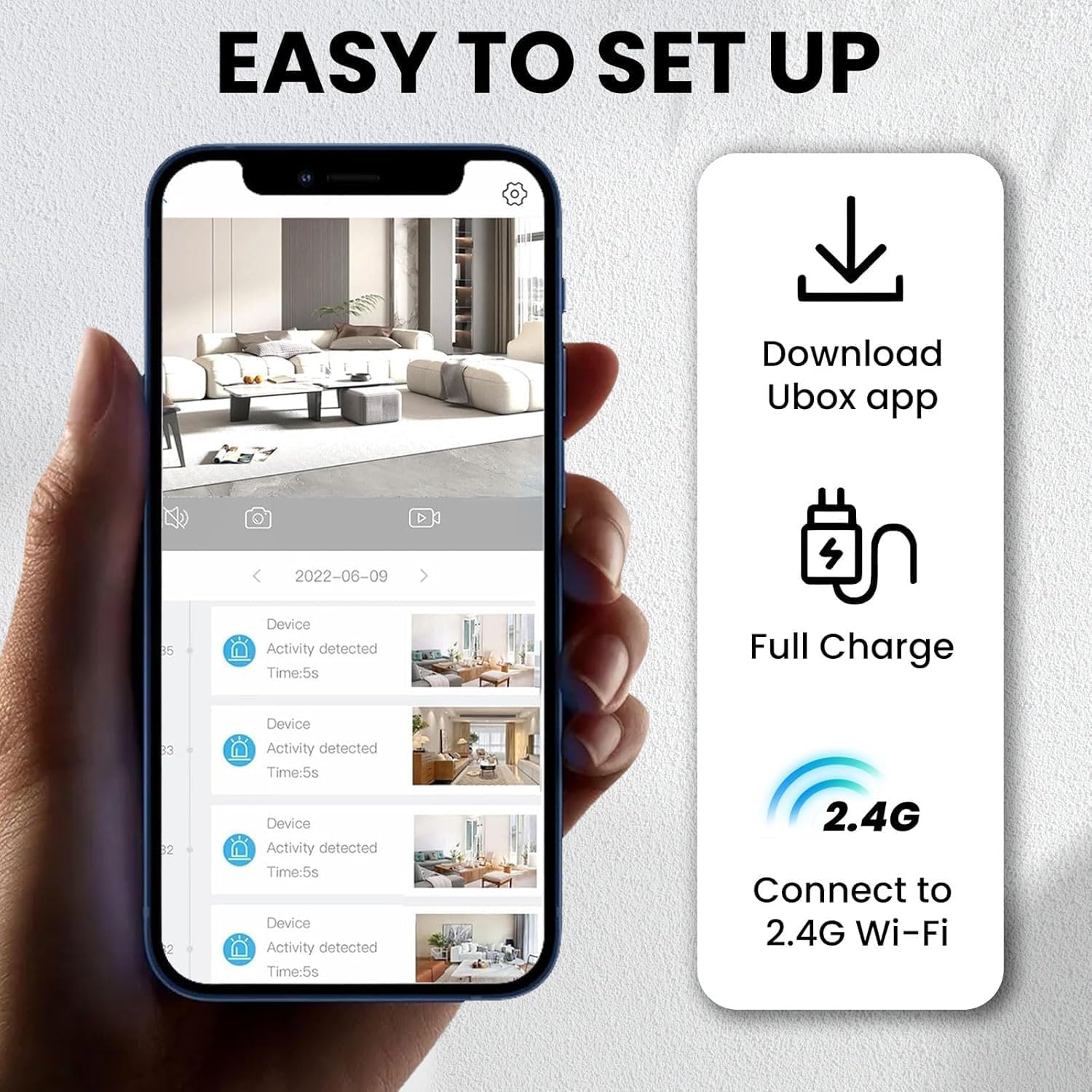 Thumbnail 4 de Funstorm B11 Indoor Security Camera with Wi-Fi, Night Vision and Motion Alerts