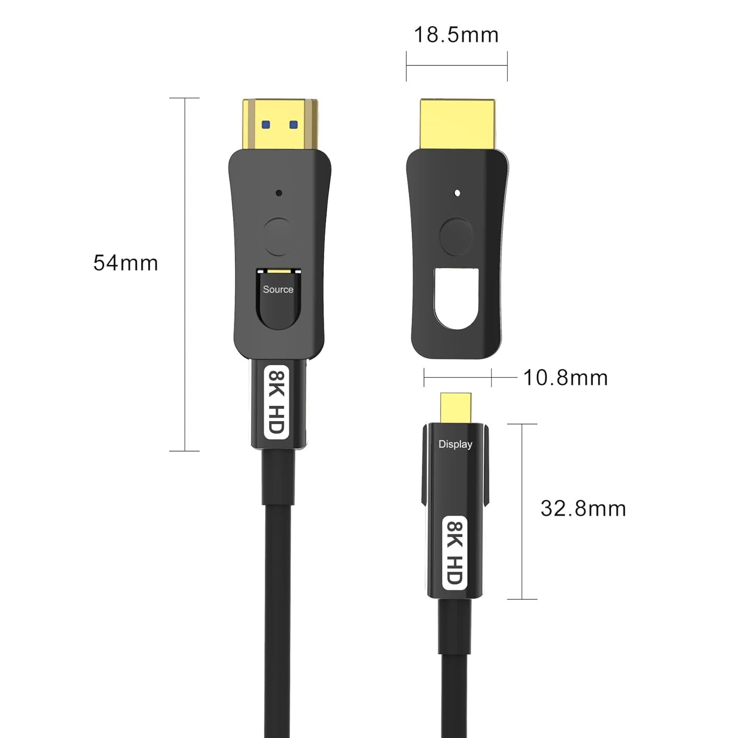 Thumbnail 1 de YIWENTEC HDMI Fiber Cable 4K@60Hz – 20m, HDCP 2.2, 18Gbps, 4:4:4