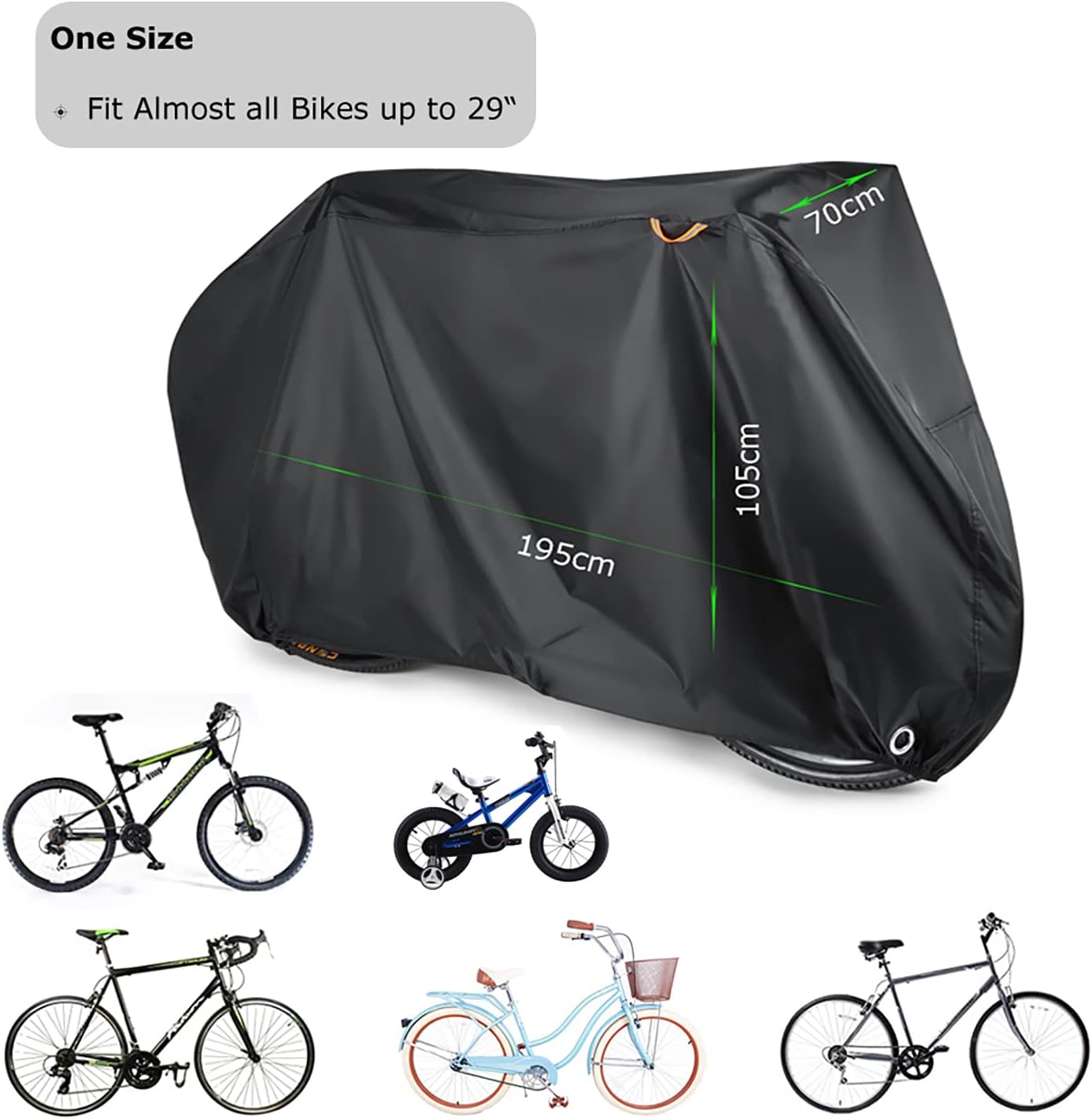Thumbnail 2 de BEEWAY Bike Cover waterproof, fits up to 29"