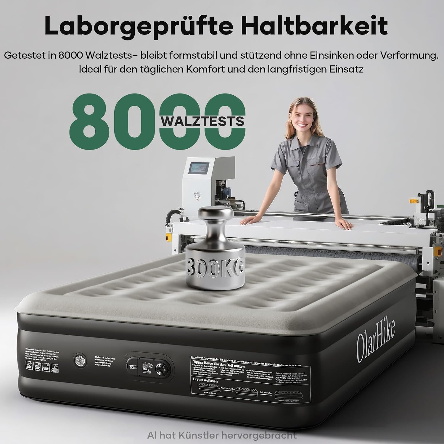 Thumbnail 6 de OlarHike Luftmatratze selbstaufblasend 140x200x50 cm – Gästebett mit integrierter Pumpe