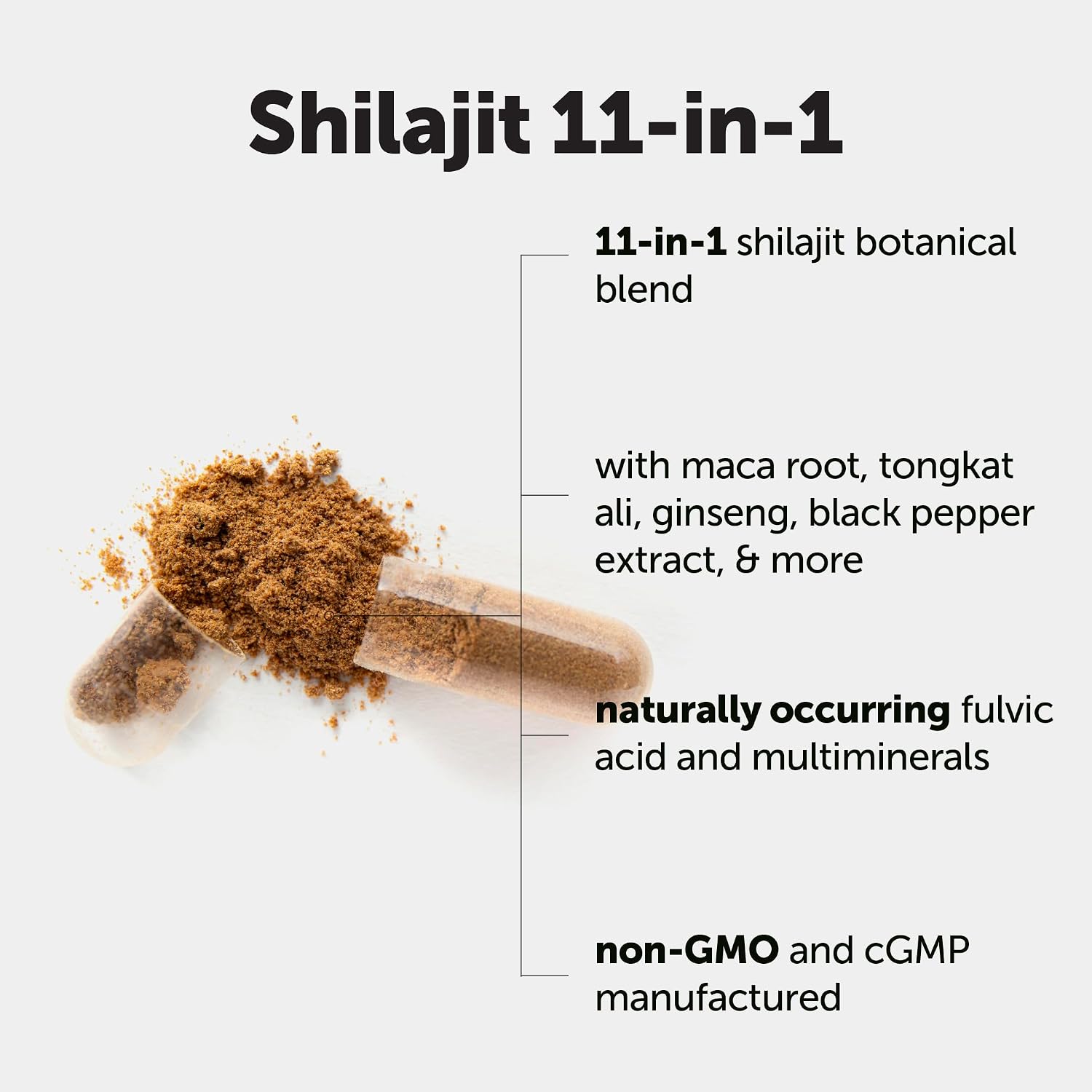 Detalle 2 de Micro Ingredients Shilajit Supplement, 240 Capsules