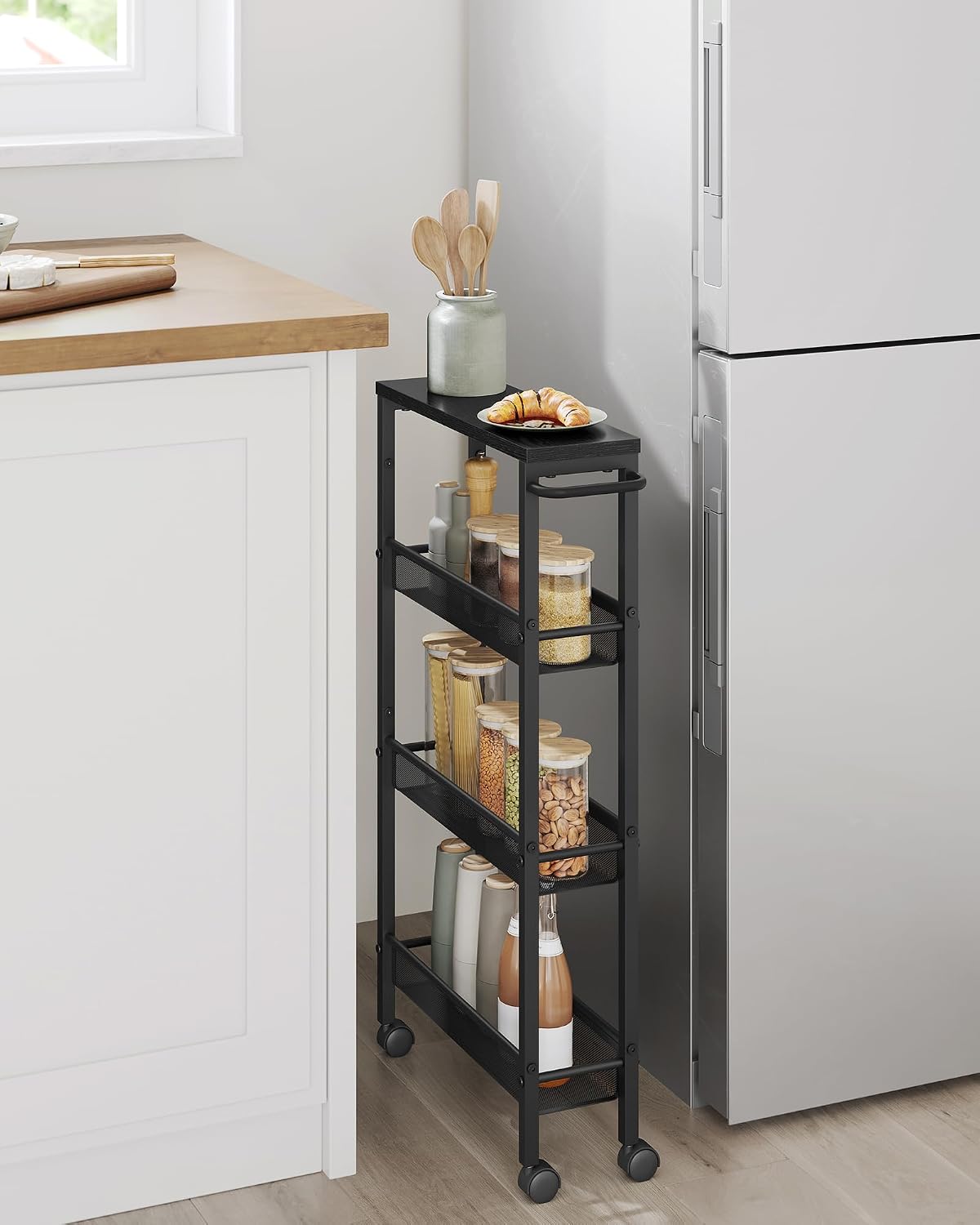 Detalle 2 de VASAGLE 4-Tier Trolley 13 cm depth