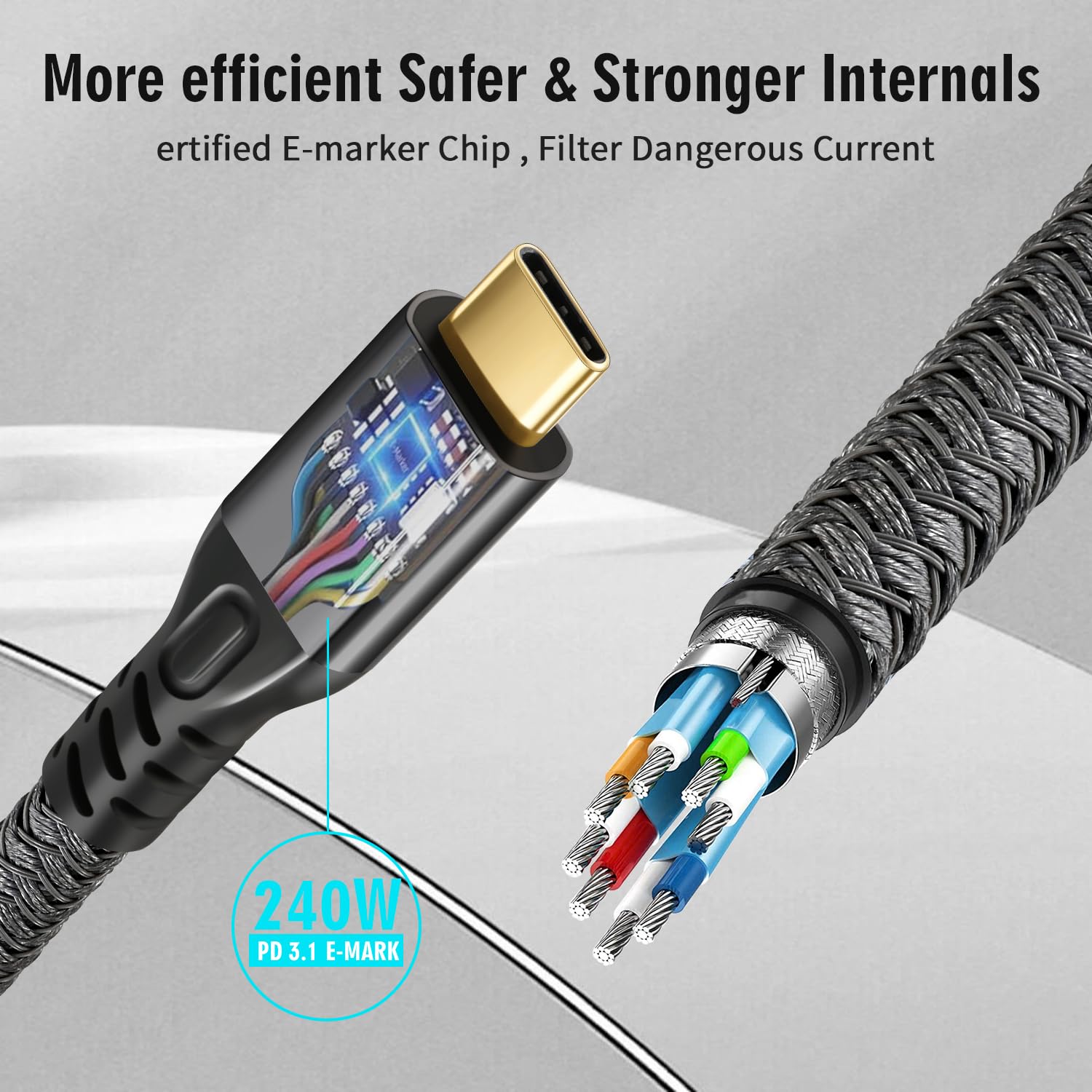 Thumbnail 6 de 20Gbps USB C 3.2 Gen 2 Cable 240W