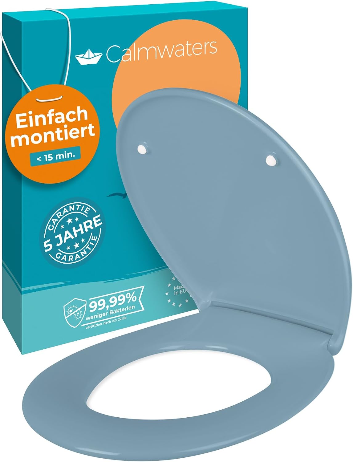 Detalle de Calmwaters WC-Sitz Bermuda-Blau bis 250 kg