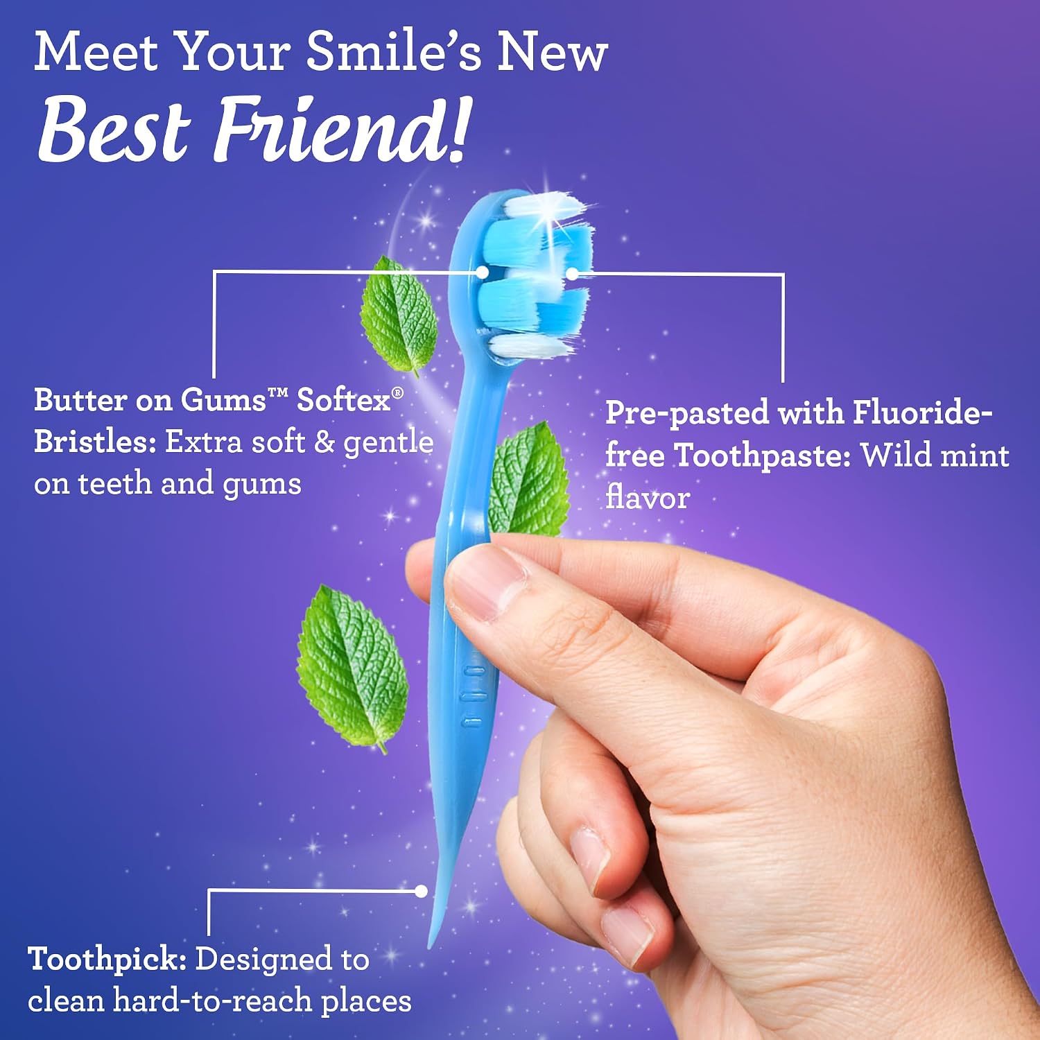 Thumbnail 4 de GuruNanda Ready-to-Go Disposable Mini Travel Toothbrushes 70 ct 🪥