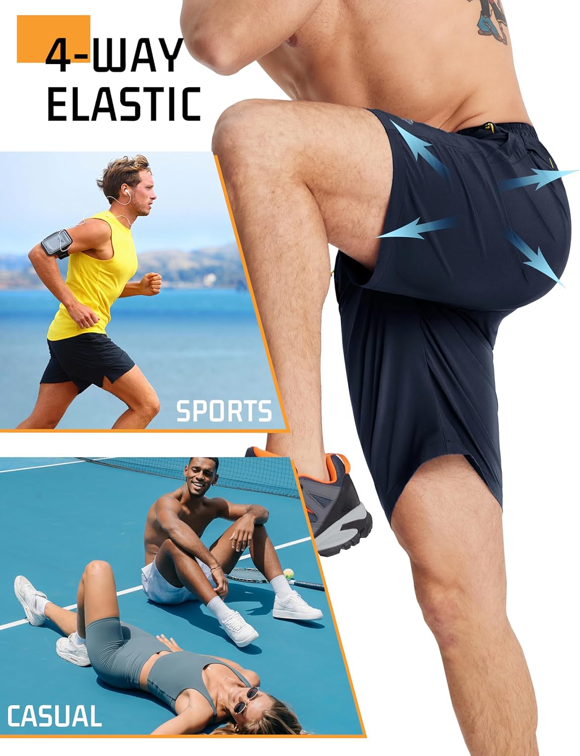 Thumbnail 4 de TACVASEN Men's Quick-Drying Training Shorts