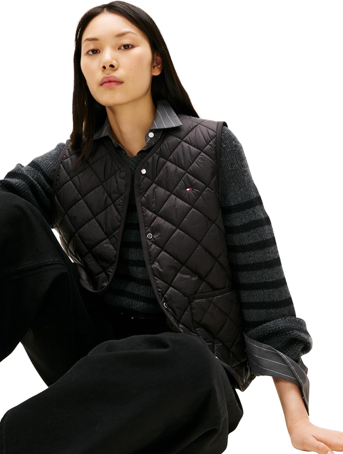 Thumbnail 2 de Tommy Hilfiger Lw Padded Reg Quilted Vest (WW0WW47289) gilet femme matelassé léger