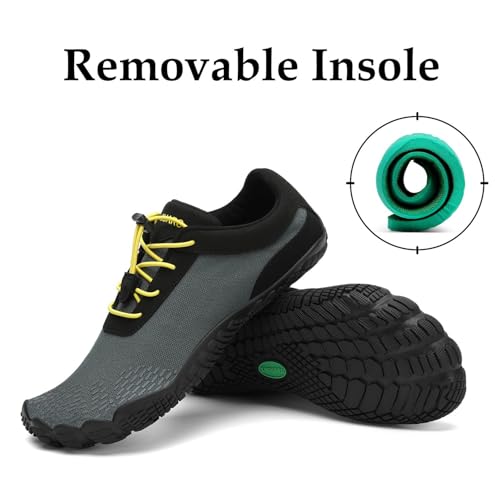 Thumbnail 6 de SAGUARO Zapatillas Barefoot para Hombre y Mujer – Minimalistas, Antideslizantes y Transpirables (Gris Profundo, 40 EU)