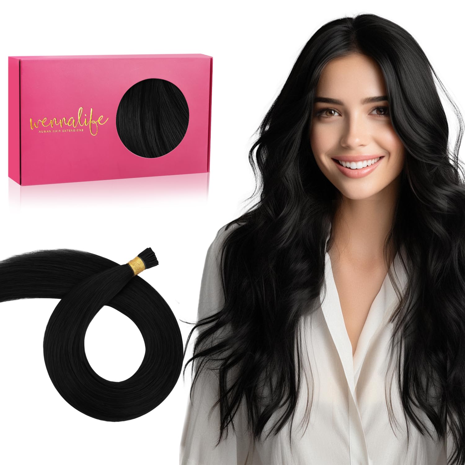 Detalle de WENNALIFE I Tip Hair Extensions 22 Inch