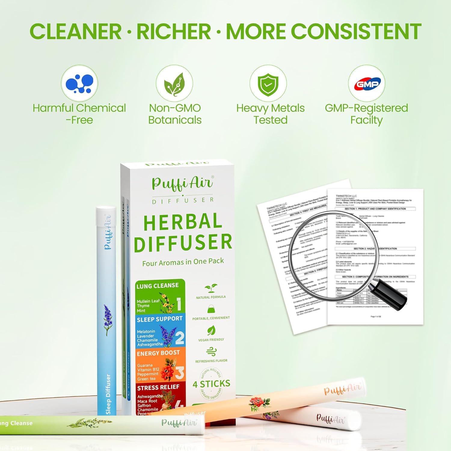 Thumbnail 5 de PUFFIAIR Balanced Routine Quad Diffuser Pen Set 4