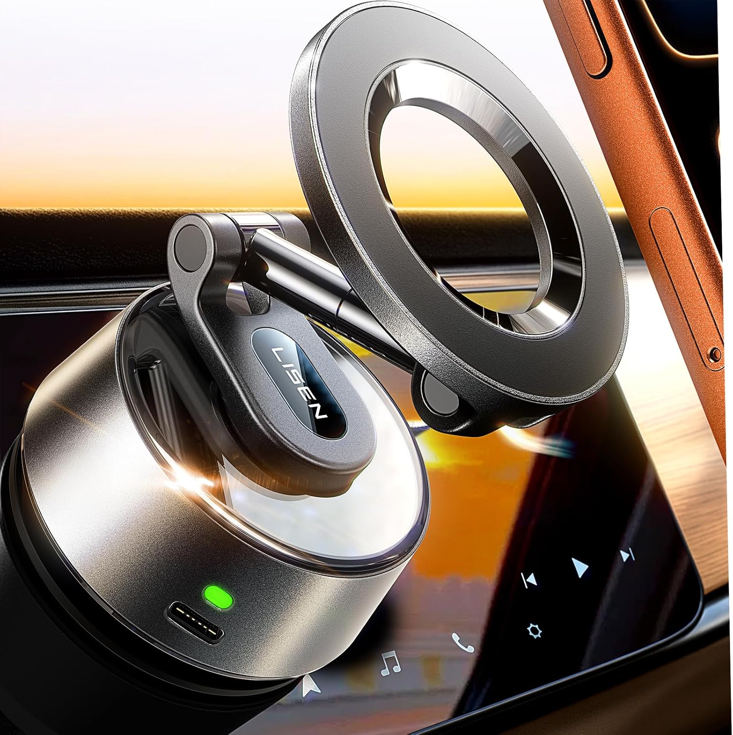 Detalle de LISEN SuctionPro Auto Vacuum 3.0 Magnetic Car Mount