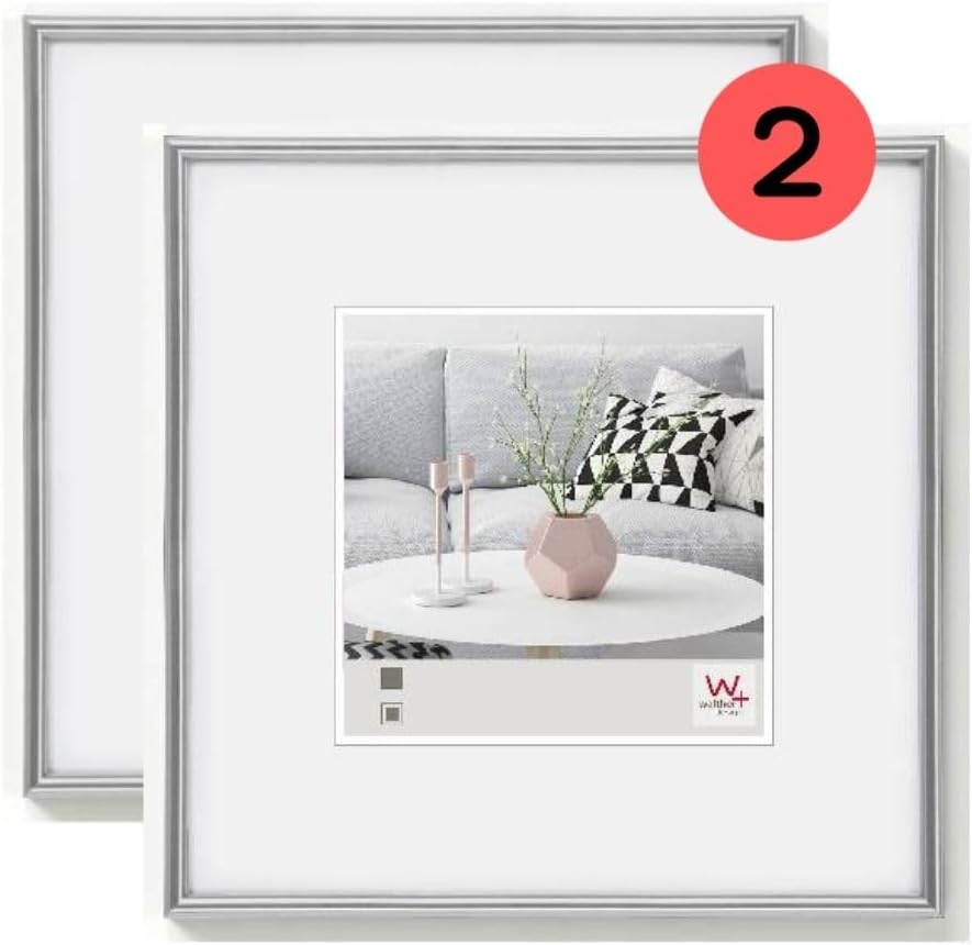 Detalle de Walther Design Cadre Photo Or 20 x 30 cm – Cadre en plastique au profil demi- rond KG030H