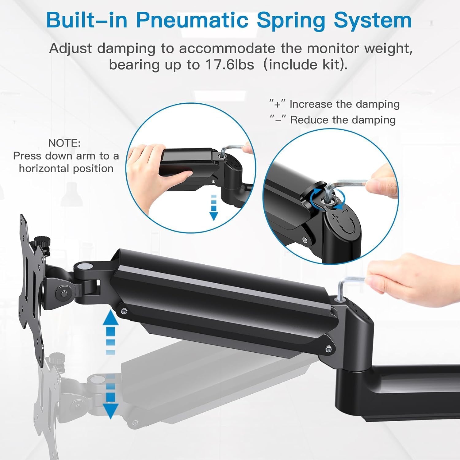 Detalle de HUANUO 17-32 Inch Monitor Wall Mount Bracket for Computer/TV Screens