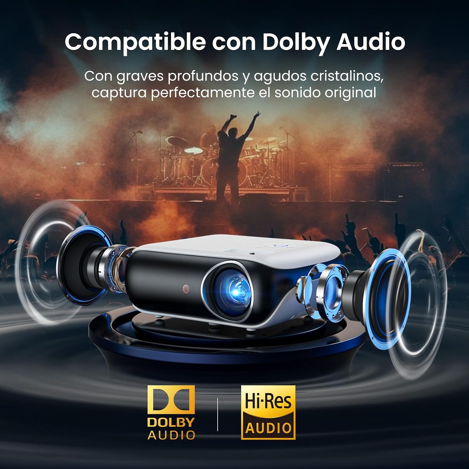 Detalle 2 de HAPPRUN 510G Proyector 1000 lúmenes 📽