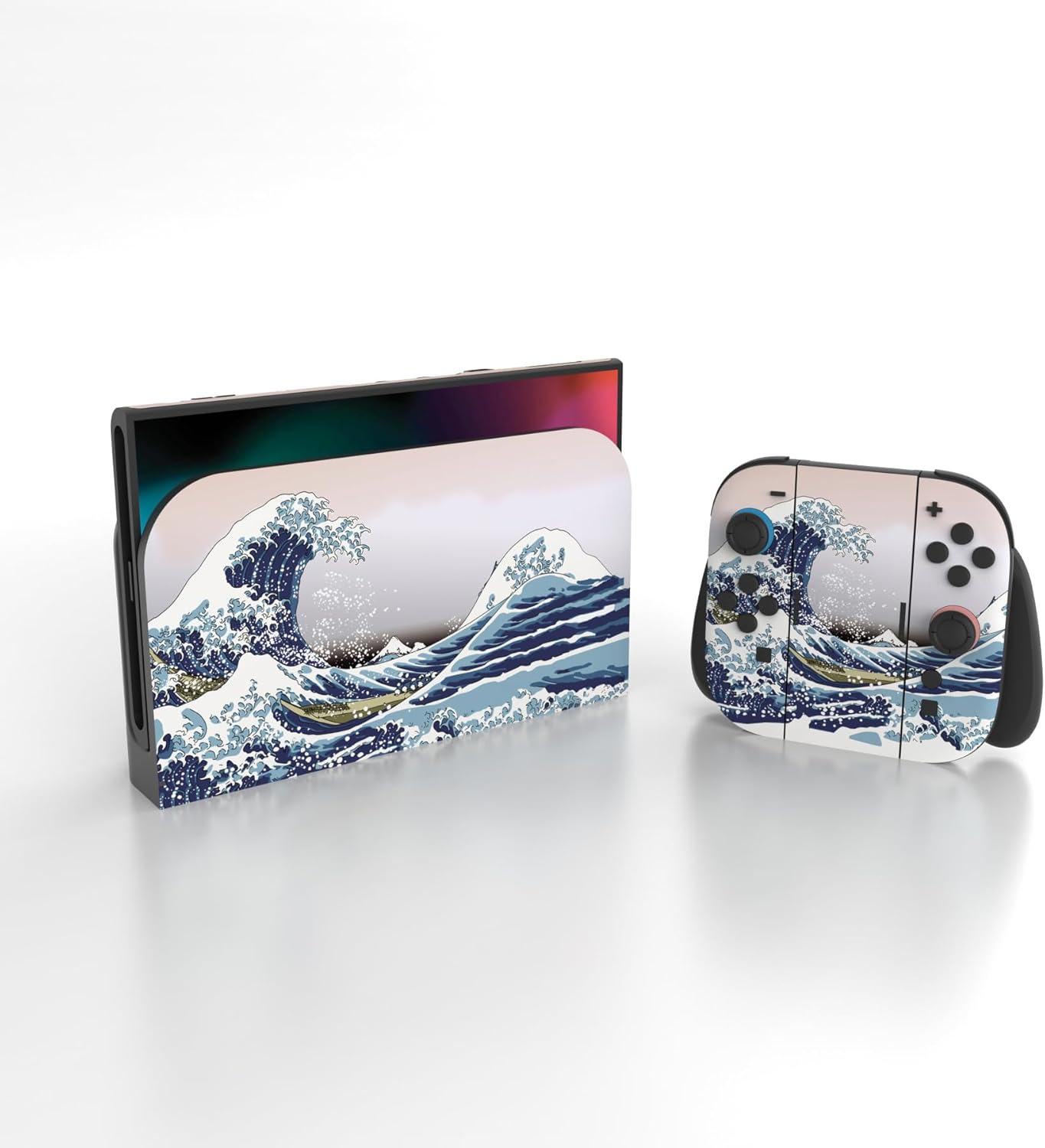 Thumbnail 2 de PlayVital Full Set Protective Skins for Nintendo Switch 2 (Console, Joy-Con & Dock) – The Great Wave
