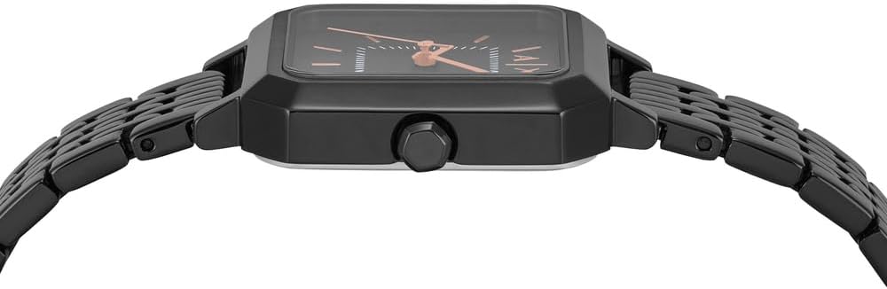 Detalle de Armani Exchange Damenuhr – Quarz Dreizeigeruhrwerk, 27 mm Gehäuse, Edelstahlarmband