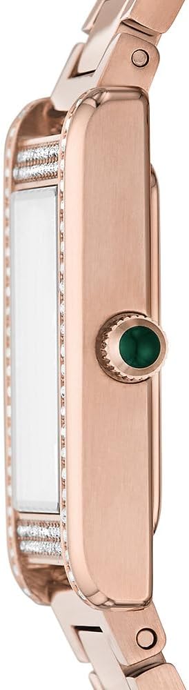 Detalle de Emporio Armani Orologio da donna in acciaio con cassa rettangolare e quadrante verde