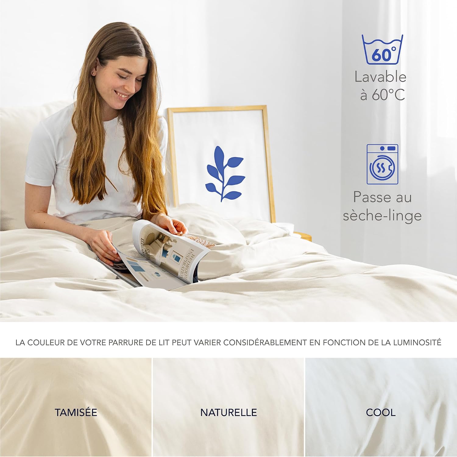 Detalle 2 de Dreamzie Housse de couette satin 135x200