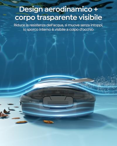 Detalle de BRINBO S2 Robot Piscina: doble filtración, hasta 90 minutos de autonomía y cesto de 2 L