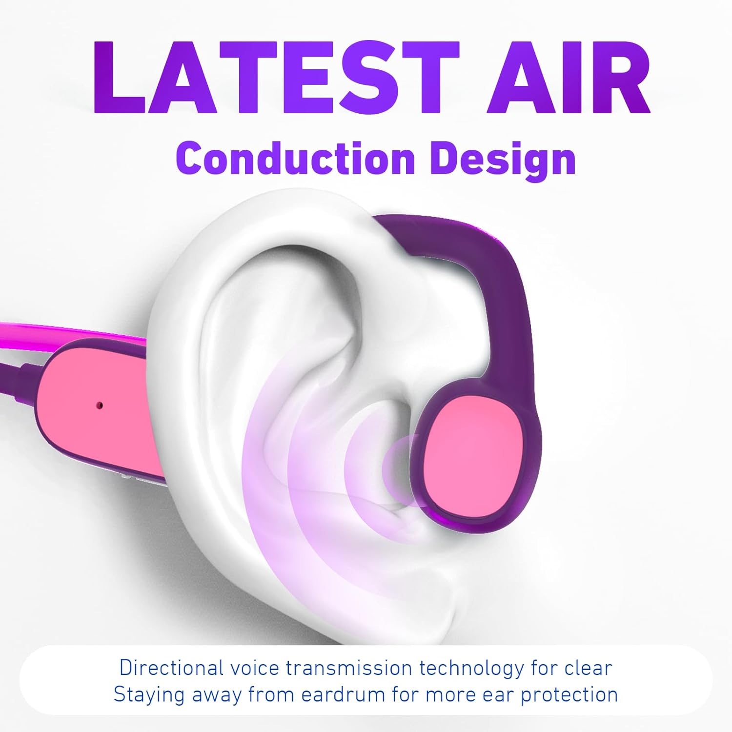 Thumbnail 1 de Mehomeli Kids Headphones: Open-Ear Bluetooth 5.2 with 85dB Volume Limit