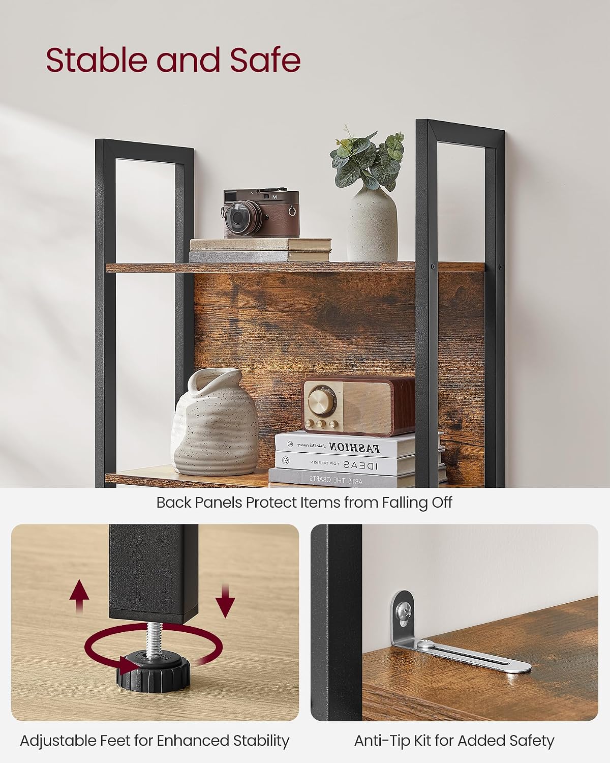Detalle de VASAGLE 5-Tier Bookshelf