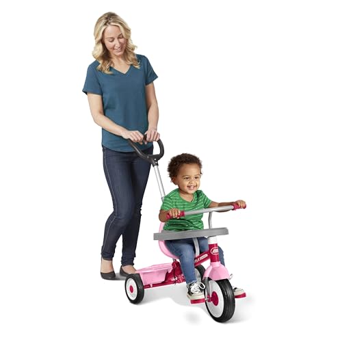 Detalle de Radio Flyer 3 en 1 Triciclo Stroll 'N Trike rosa para 1,5–5 años