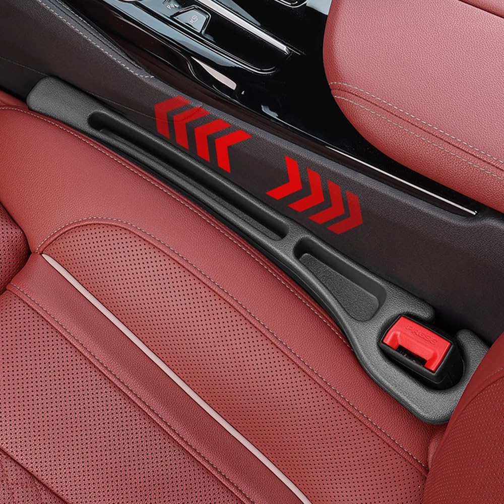 Detalle de YLXGT Car Seat Gap Filler Organizer (Universal) for SUV/Truck/Sedan, Black, 2-Pack