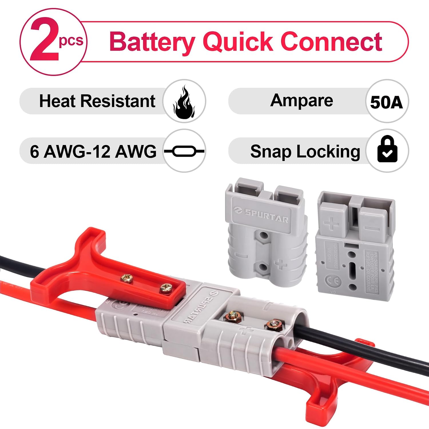 Detalle 2 de Spurtar 50A 6AWG Connecteur batterie 50 A