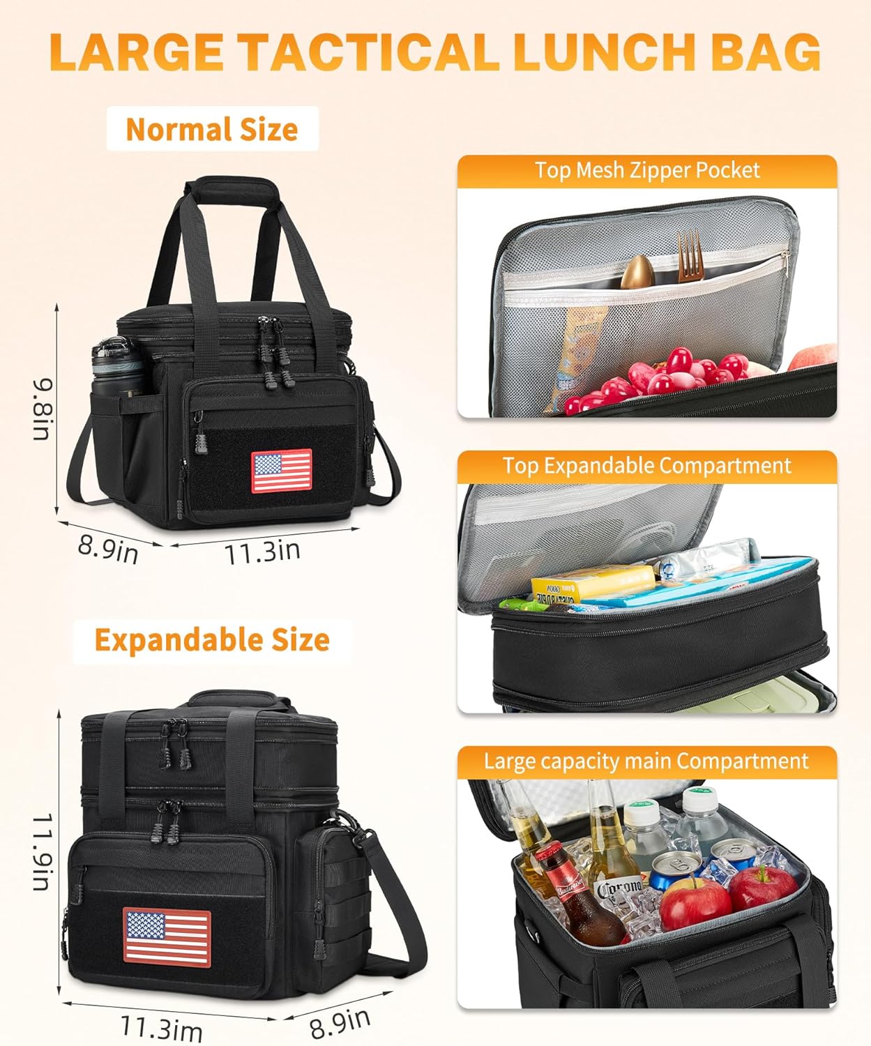 Detalle 1 de Gafetrey Tactical Lunch Box for Men