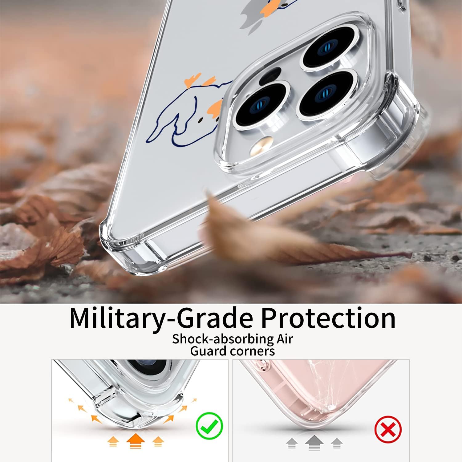 Thumbnail 3 de Wihytec iPhone 14-JJ2023056dfs Clear Duck TPU Case with Reinforced Corners