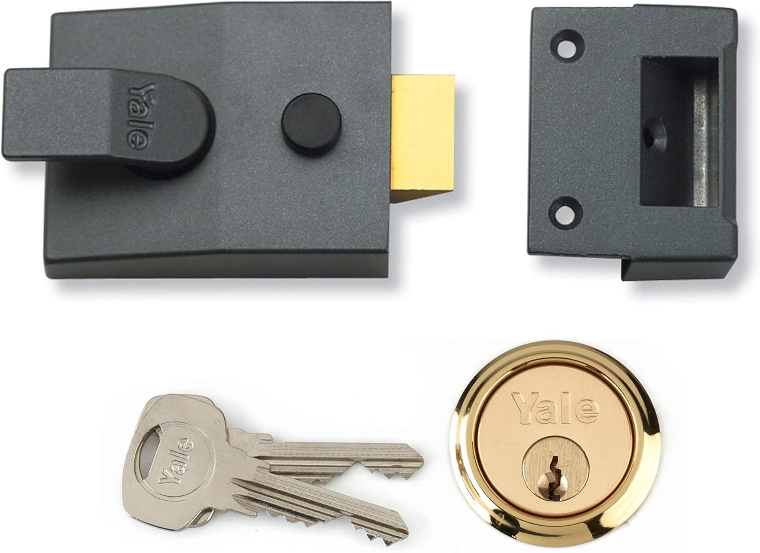 Thumbnail 1 de Yale P-89-DMG-PB-60 Deadlocking Nightlatch for Front Doors