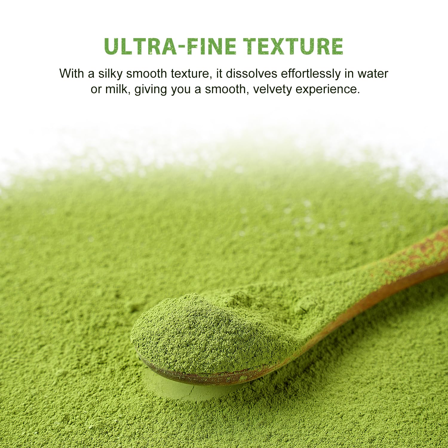 Detalle de Soeos Organic Matcha Powder, 2-Pack, 4 oz for Lattes, Smoothies & Baking