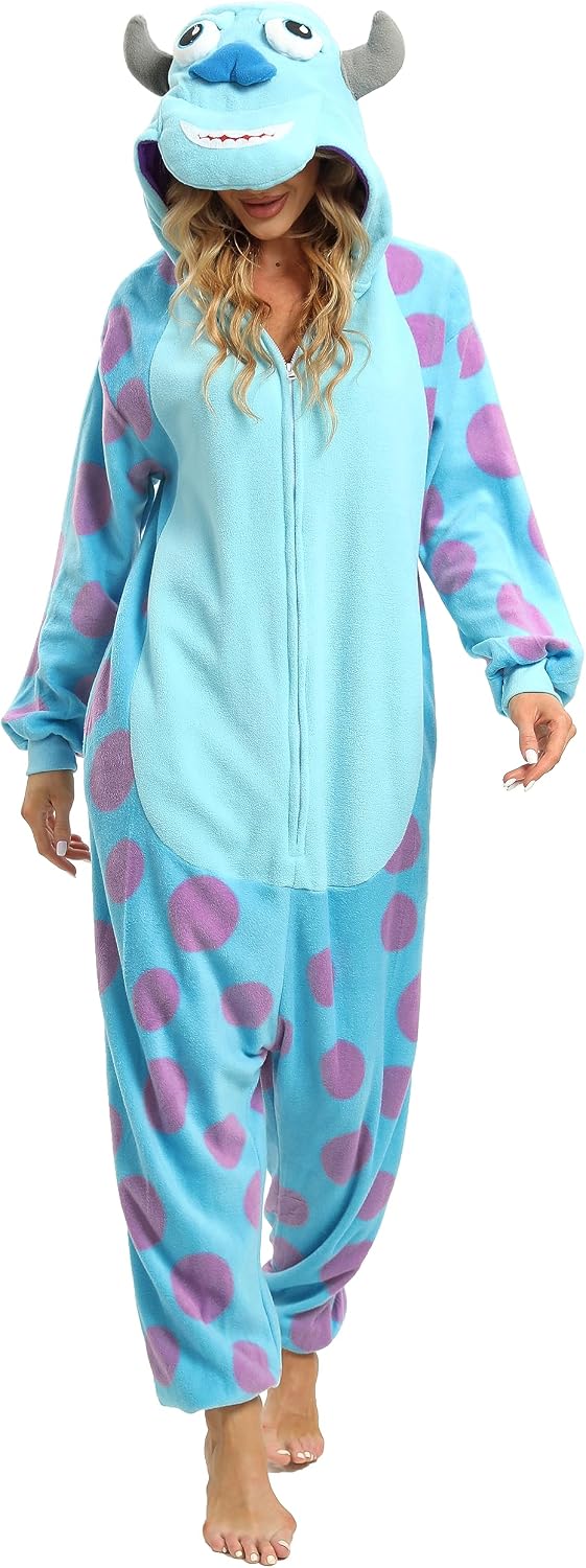 Detalle de NAITOKE Halloween Adult Fleece Onesie Pajamas, Cartoon Cosplay Design