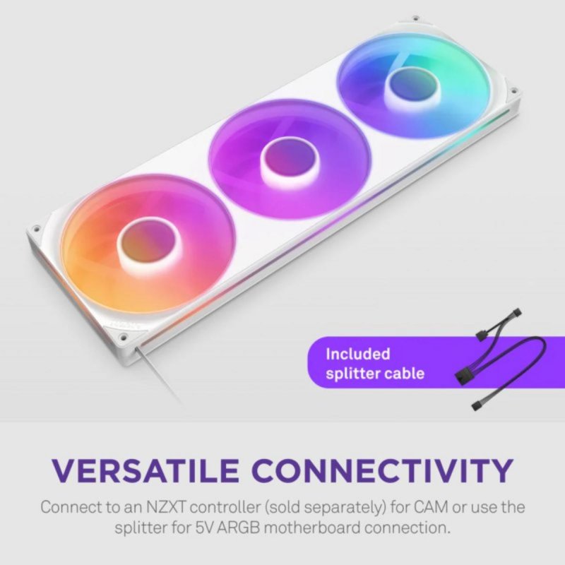 Thumbnail 1 de NZXT F420 RGB Core ventilador de 14 cm negro con iluminación RGB direccionable y PWM