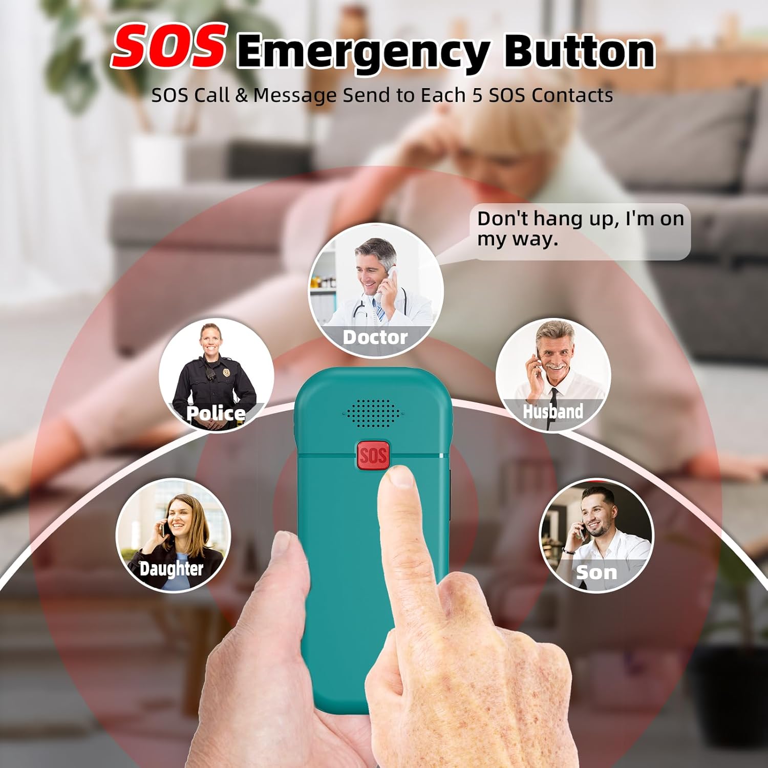Thumbnail 4 de CHAKEYAKE Big Button Mobile Phone for Elderly (T190) – 4G SIM-Free Senior Phone with SOS Button