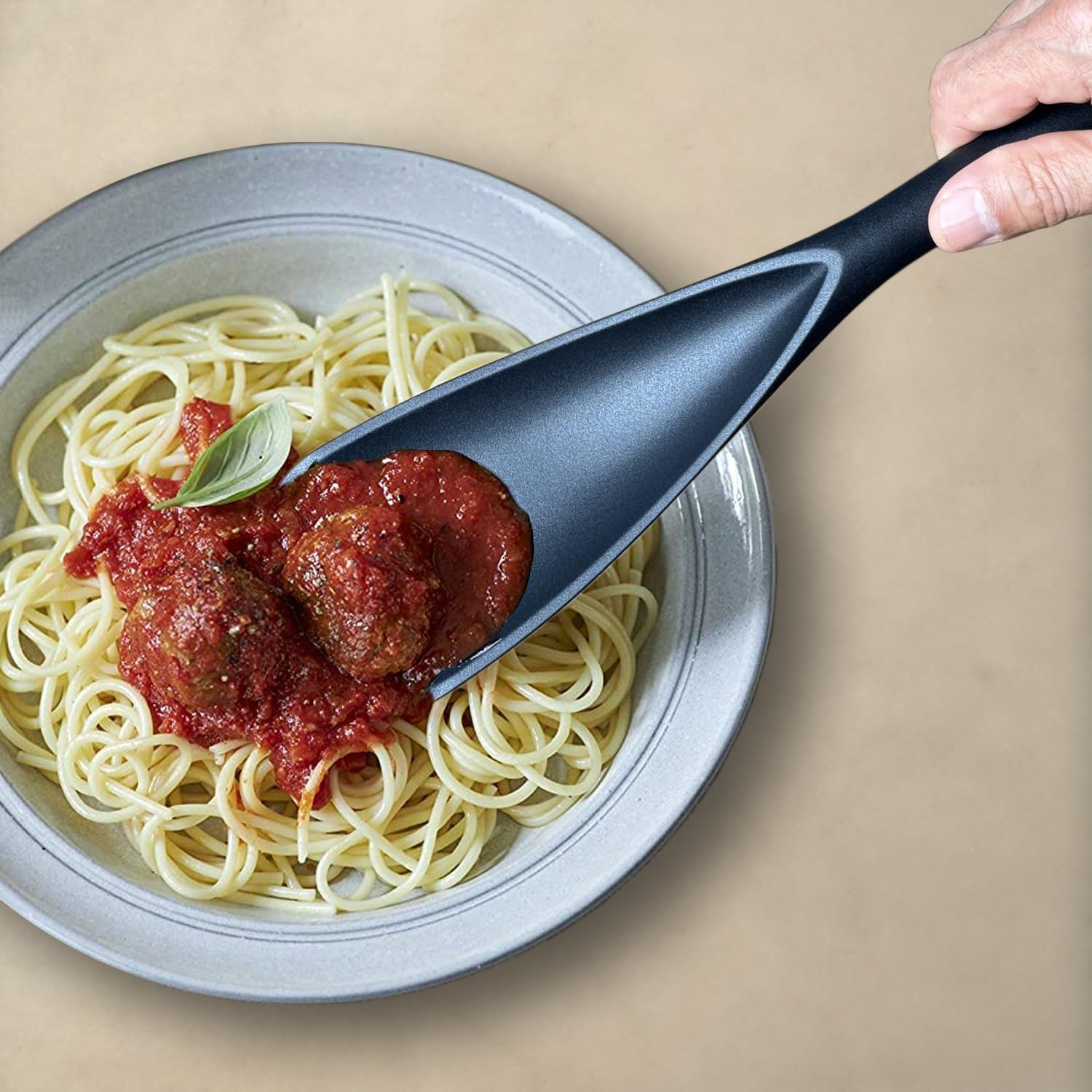 Detalle 2 de VOVOLY Silicone Cooking Spoon for Nonstick Cookware (2-Pack), Seamless Design, Heat-Resistant