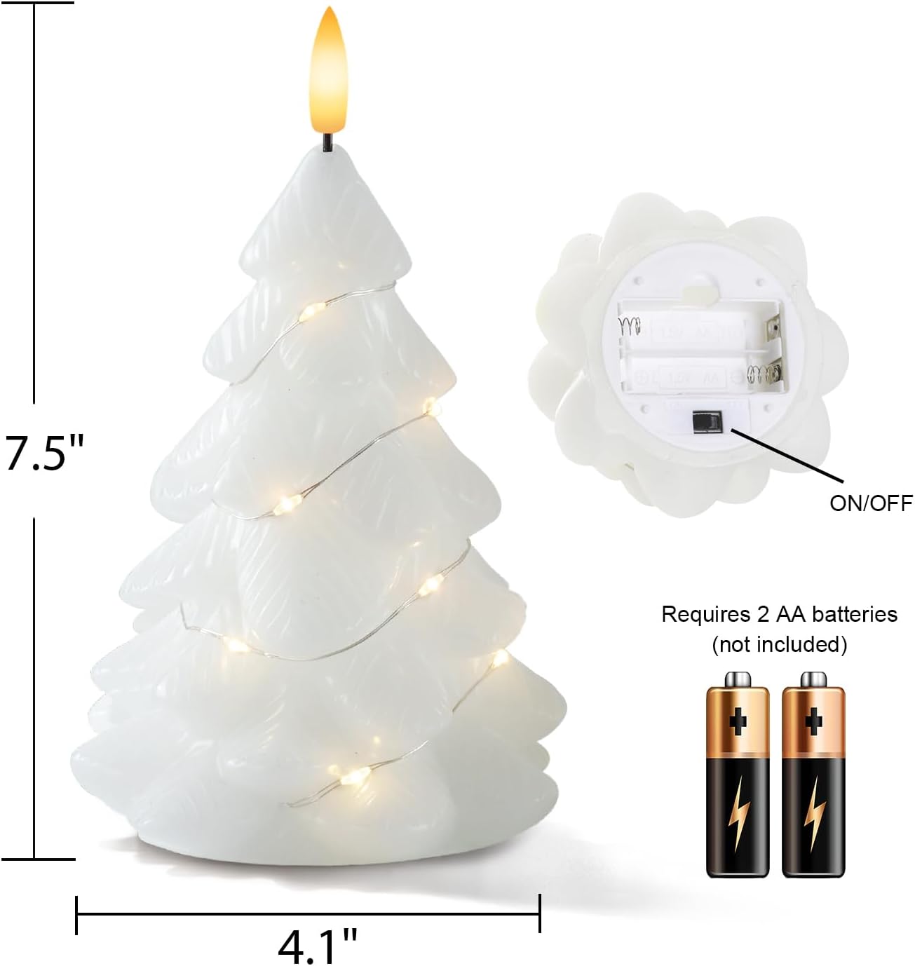 Detalle 2 de Homemory Remote Flameless Battery Candle 2 Pack
