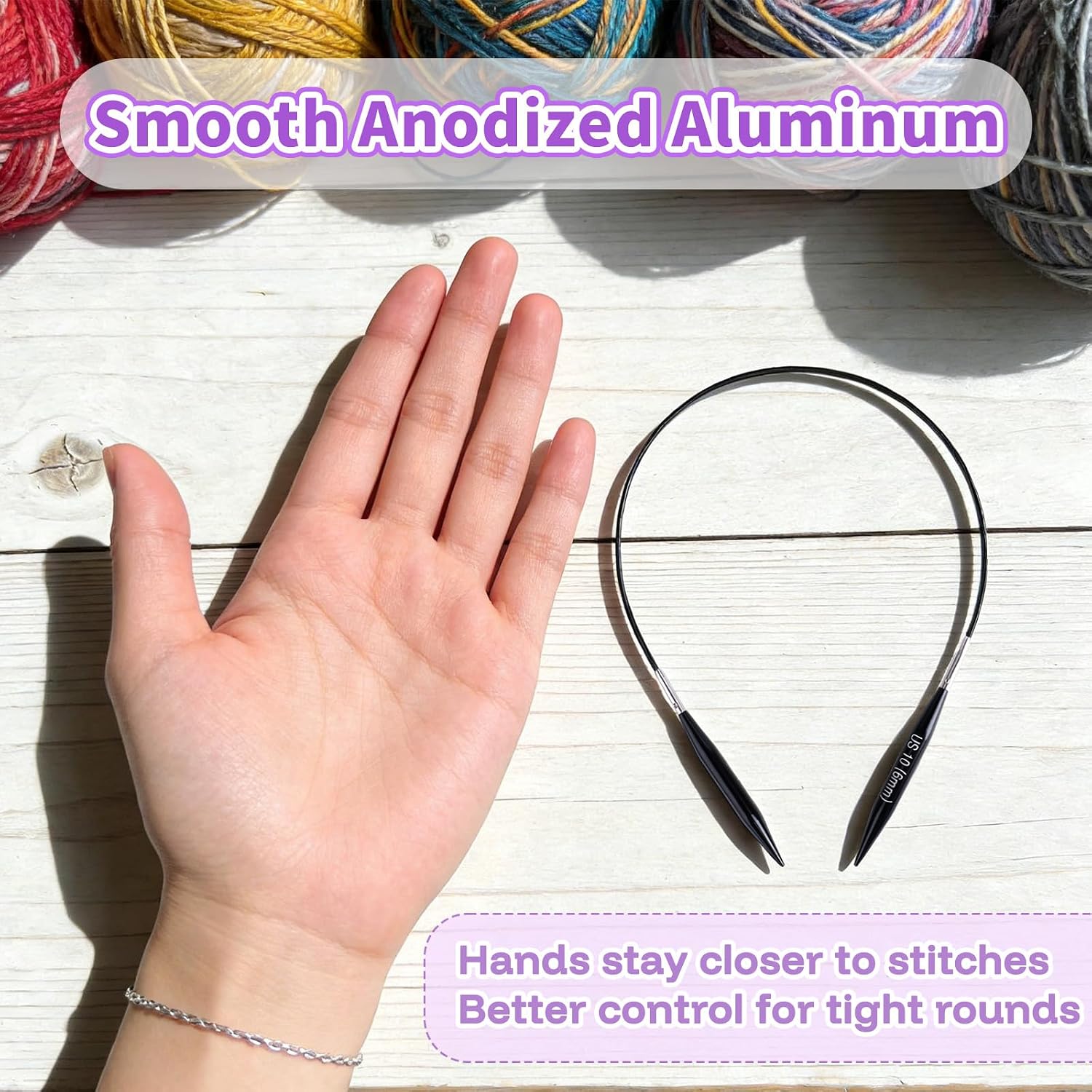 Detalle 2 de Reessy Interchangeable Circular Knitting Needle Set, Aluminum