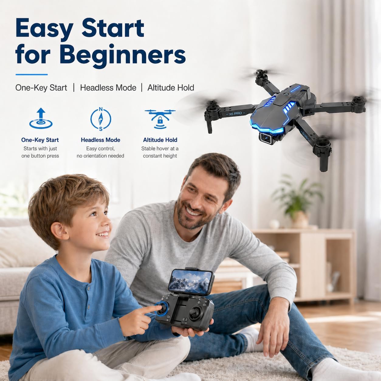 Detalle 2 de kononioo kononioo-drone met 1080p-camera en borstelloze motor