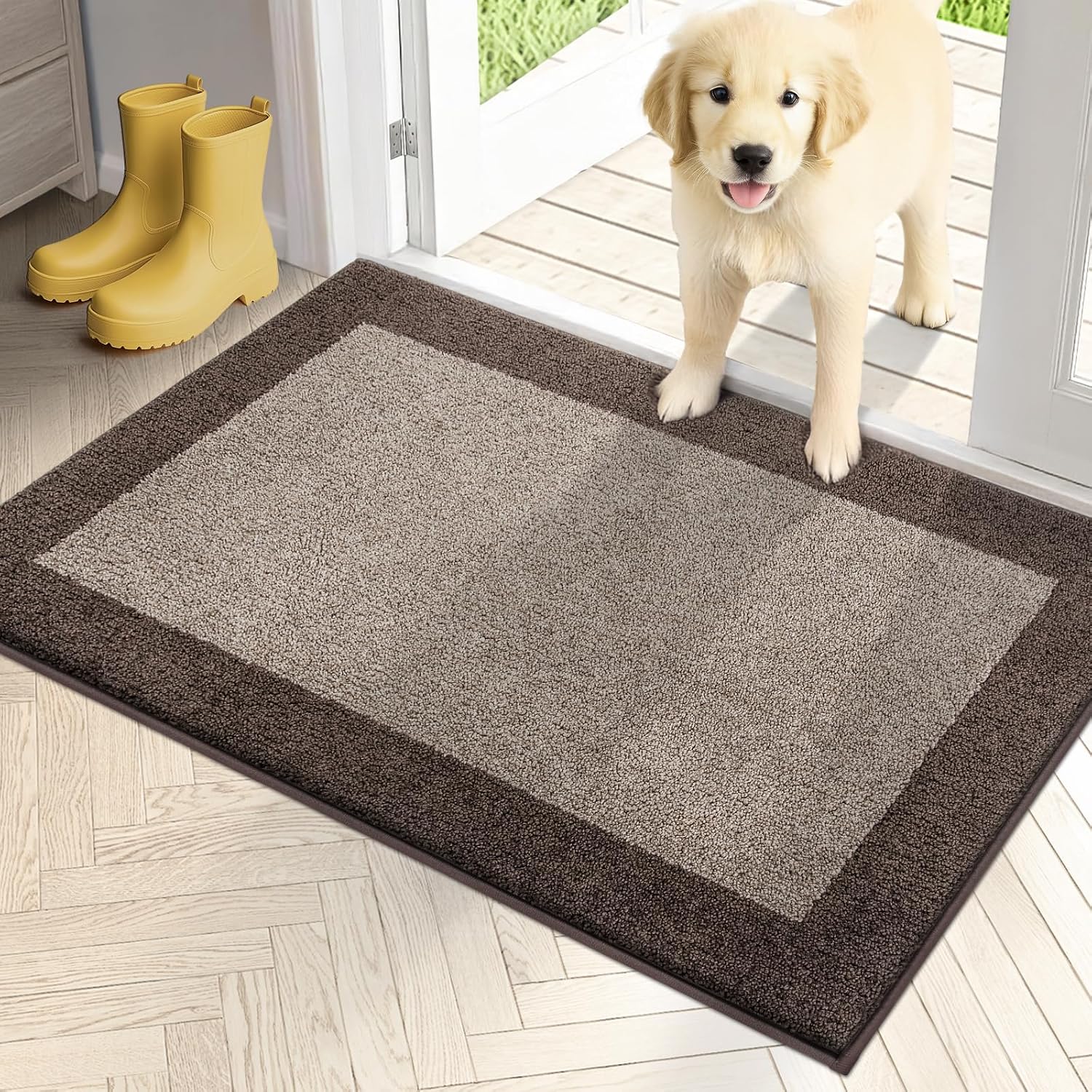 Detalle de Purrugs Dirt Trapping Door Mat 24" x 36" — Non-Slip, Washable Entry Mat for Muddy Shoes & Pet Paws