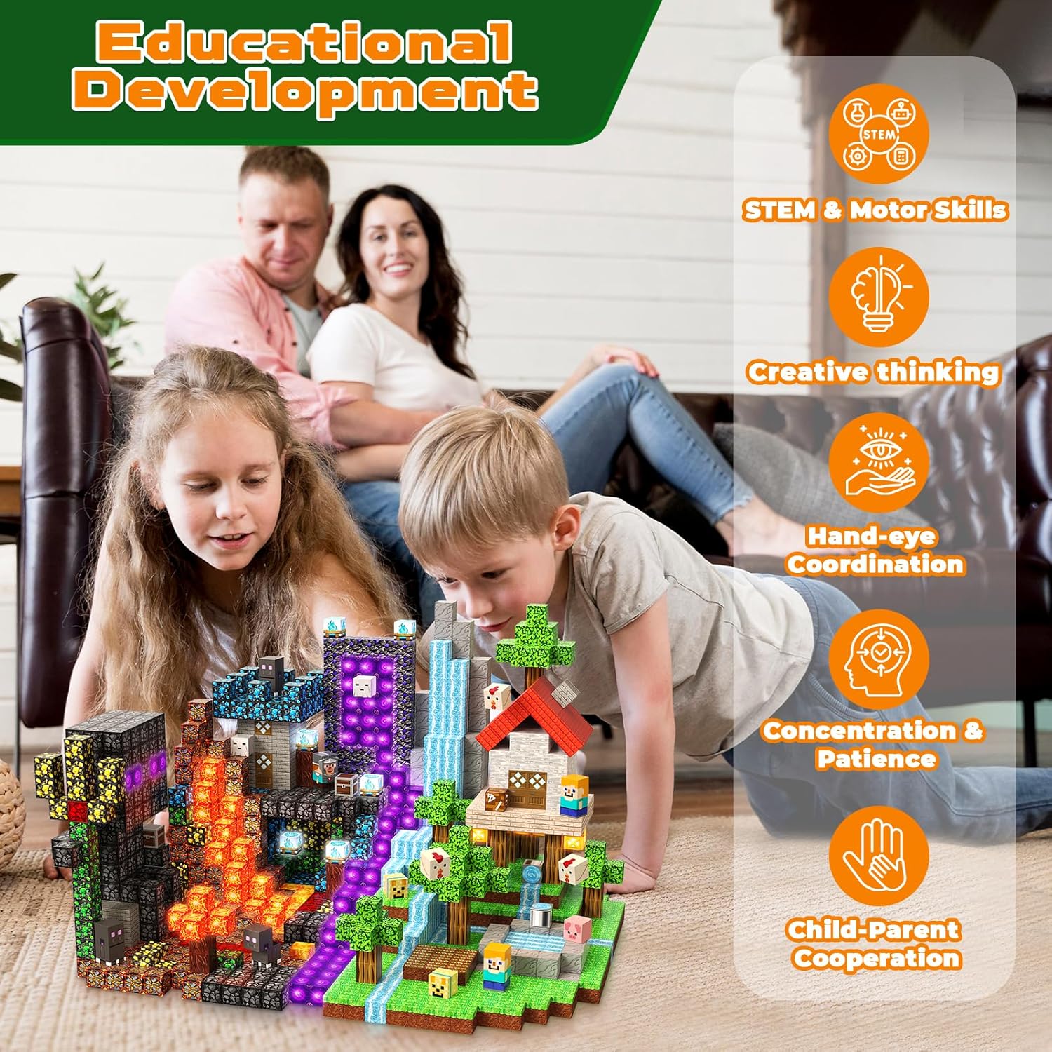 Thumbnail 5 de GraceDuck Magnetische Bausteine Wald-Portal Set 200 Teile