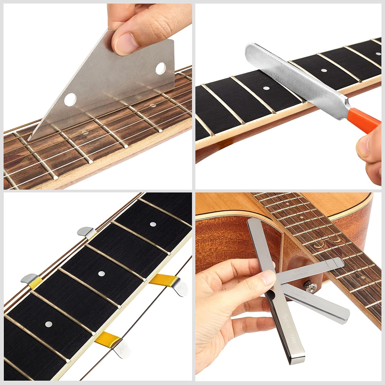 Detalle de M Y Fly Young Guitar Luthier Tool Set with Fret Leveling Beam and 32-Blade Feeler Gauge