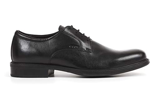Detalle 2 de Geox Uomo Carnaby D - Elegantes Zapatos Negros para Hombre 👞